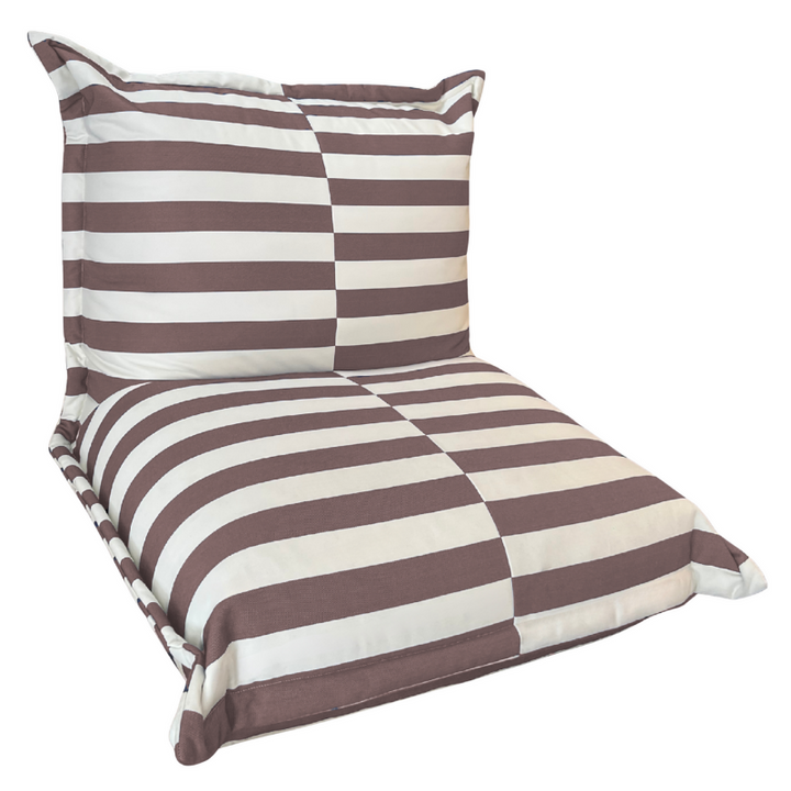 Puf de Exterior a Rayas - 85x85x75 Cm