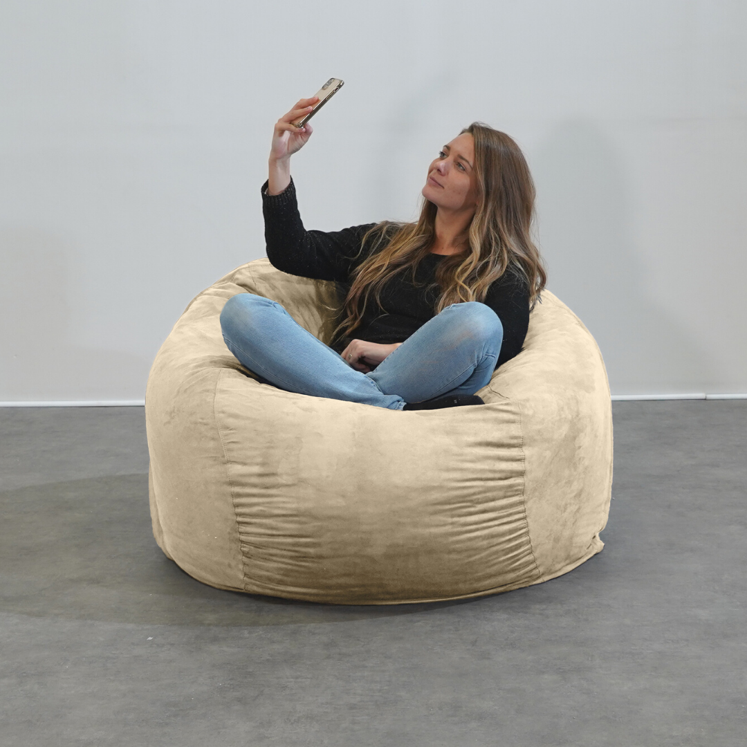 Puf Gigante de Microgamuza - 120 Cm - Banabag