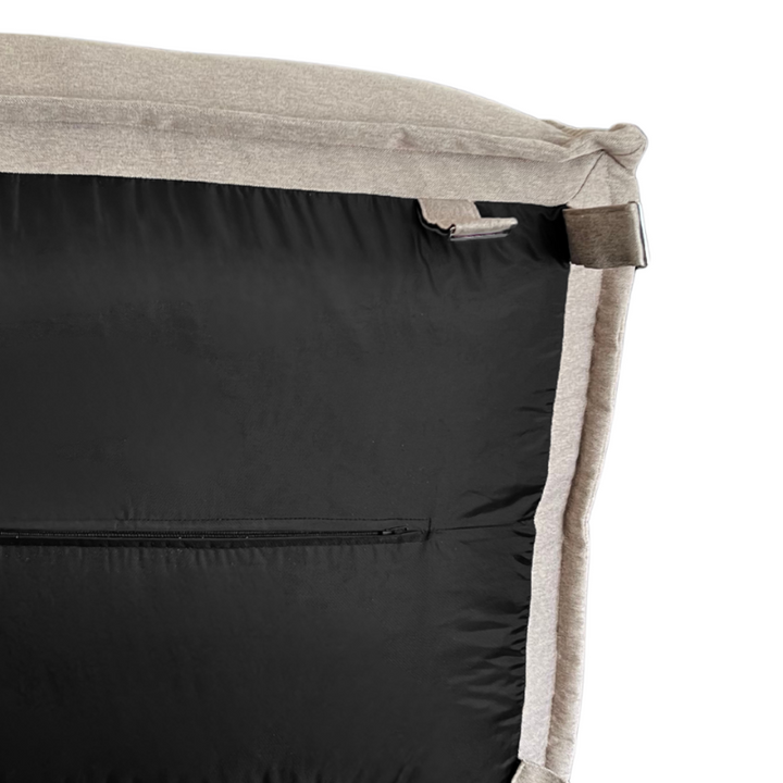 Puf diván para sofá modular - Efecto lino - 80x60x38 cm