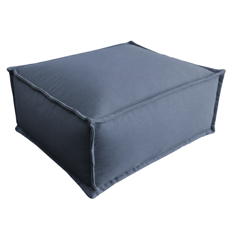 Puf diván para sofá modular - Efecto lino - 80x60x38 cm