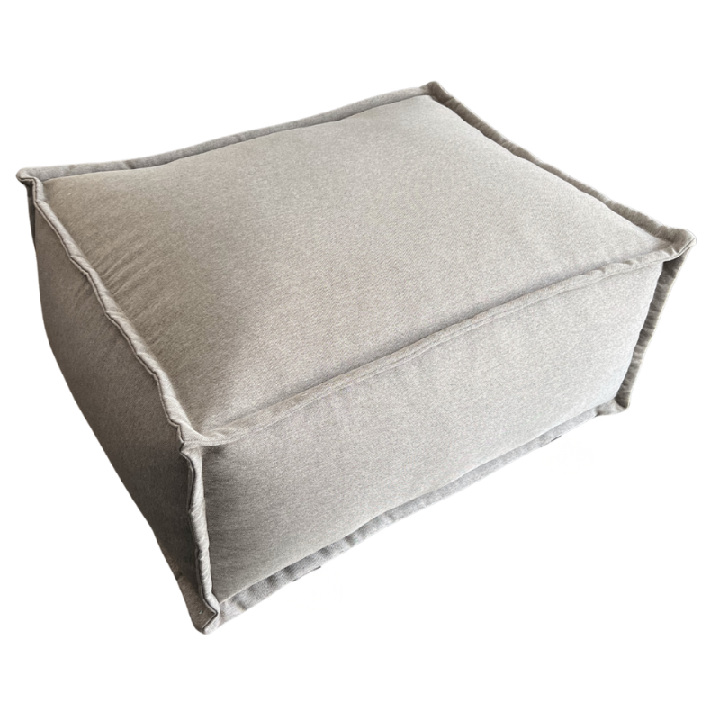 Puf diván para sofá modular - Efecto lino - 80x60x38 cm