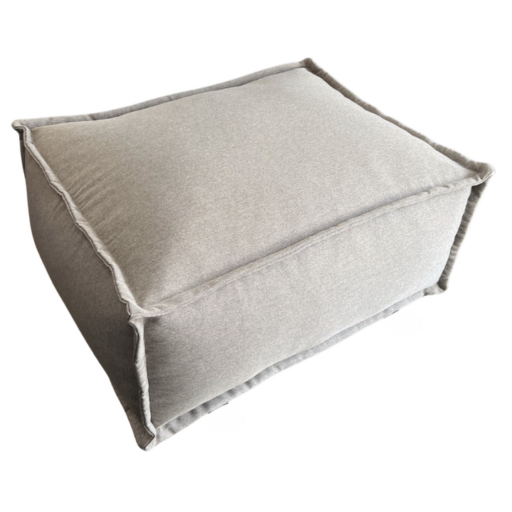 Puf diván para sofá modular - Efecto lino - 80x60x38 cm
