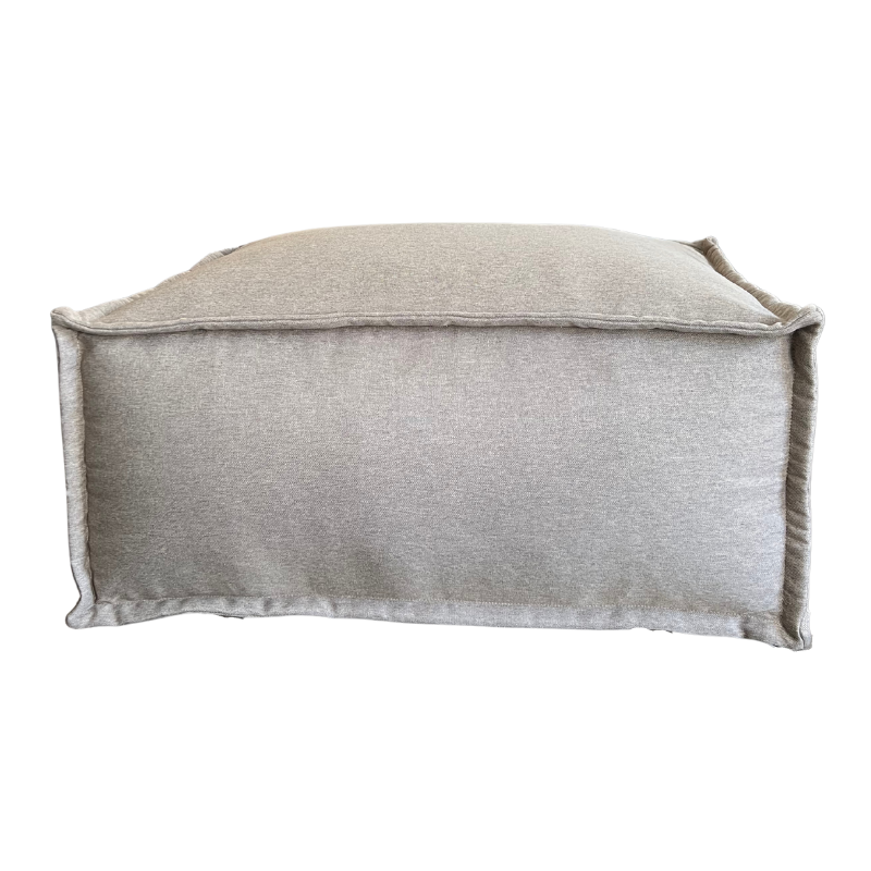 Puf diván para sofá modular - Efecto lino - 80x60x38 cm