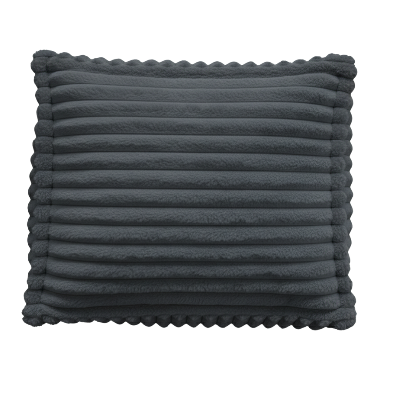 Puf tipo diván para sofá modular - Piel sintética acanalada - 80x60x38 cm